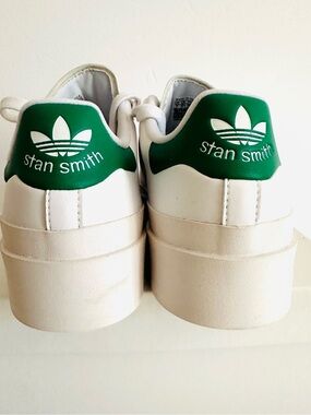New Adidas White and Green Stan Smith Platform sneakers, 7